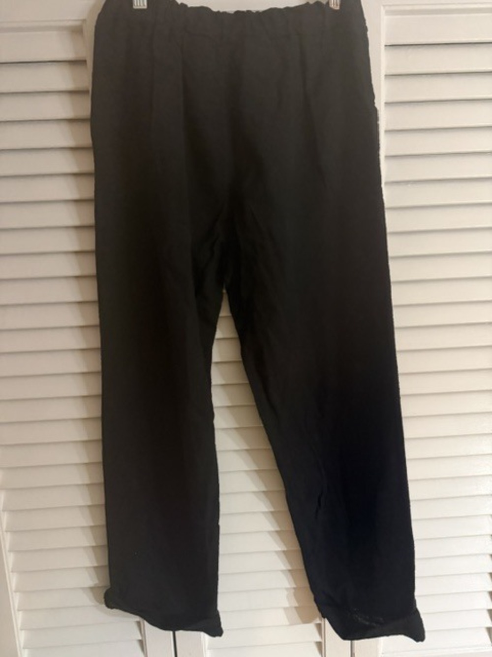 L1521 | Loowie Italian Cotton Linen Pants | Black